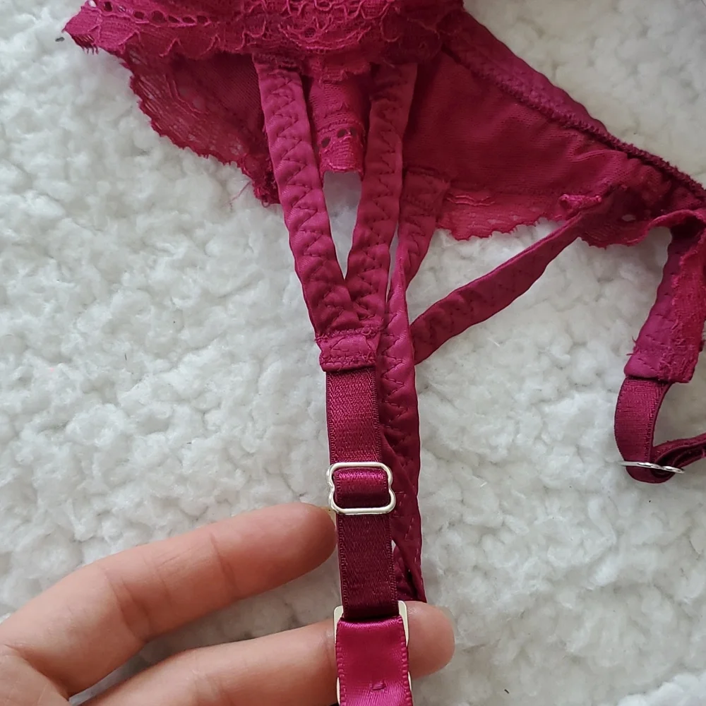 Victoria's Secret Purple/Fushia Garter Belt Bundle - Picture 7 of 17